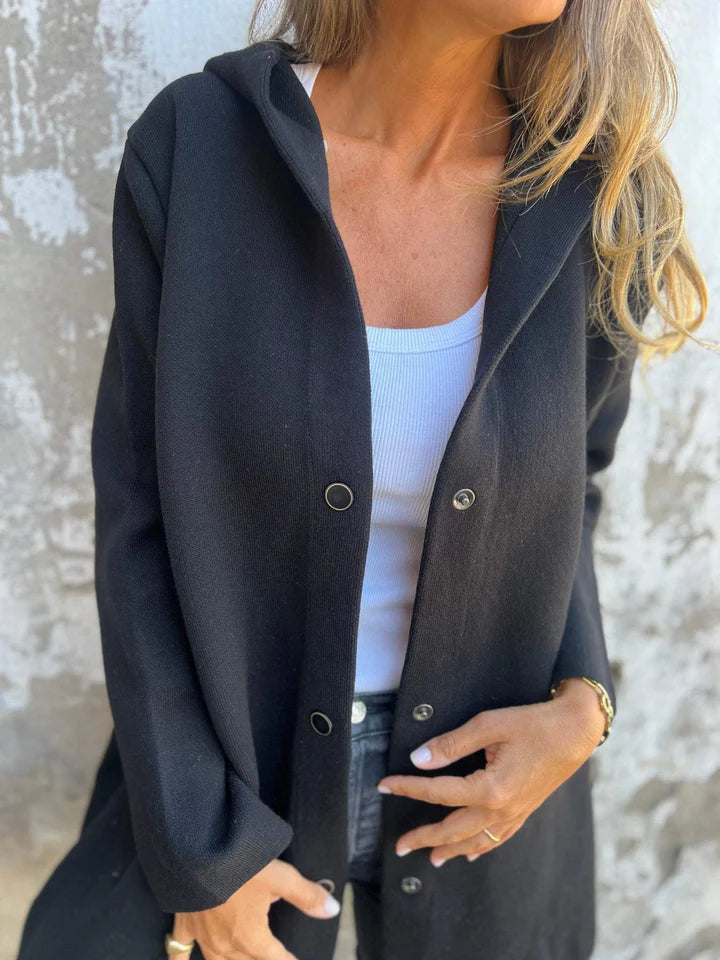 ELISA | Blazer casual de una sola pieza con capucha